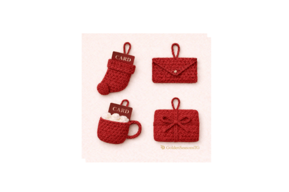 Download Christmas Crochet Gift Card Holder Pattern Set - Card Collection