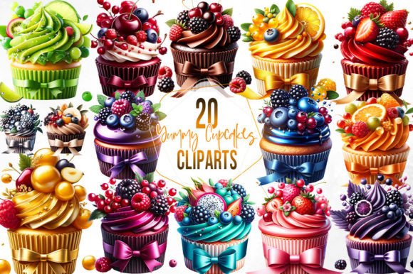 Download Yummy Cupcakes Sublimation Clipart - Sub Collection