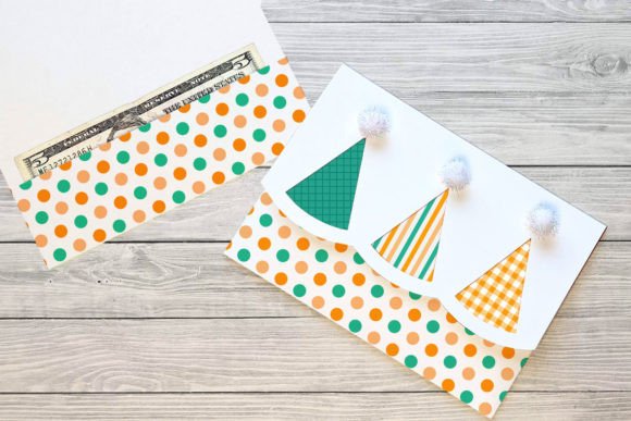 Download Party Hat Money Holder Card SVG - Card Collection
