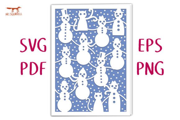 Download Snowman Winter Holidays Card SVG Cut - Card Collection