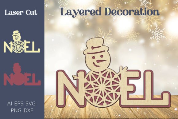 Download Noel Layered Svg, Christmas Decor Laser - Christmas decor Collection