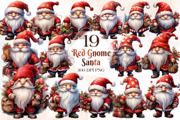 Download Christmas Gnome Santa Sublimation Bundle - Sub Collection