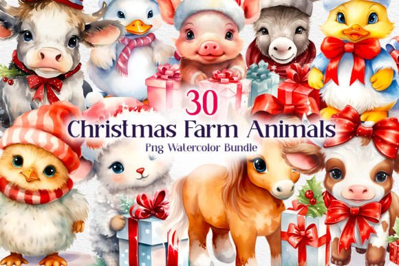 Download Christmas Farm Animals Sublimation PNG - Sub Collection