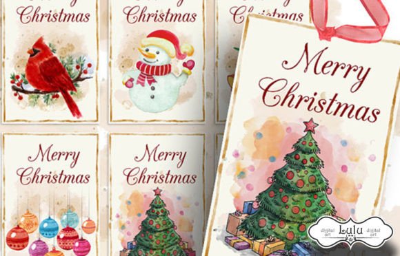 Download Watercolor Christmas Cards - Card Collection