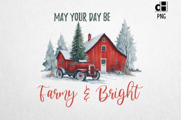Download Vintage Christmas Farm Sublimation PNG - Sub Collection