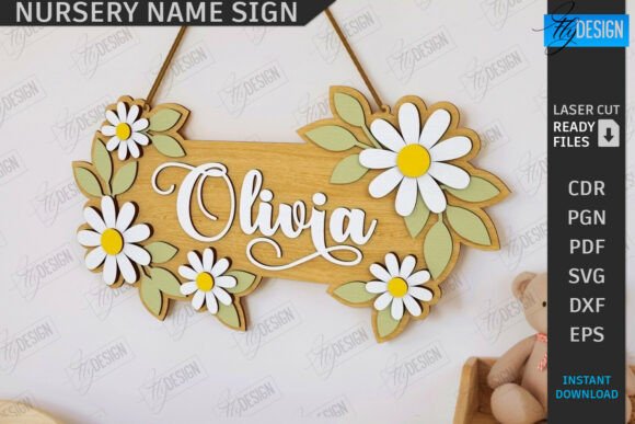 Download Nursery Name Sign Laser Cut | Home Decor - Home Collection