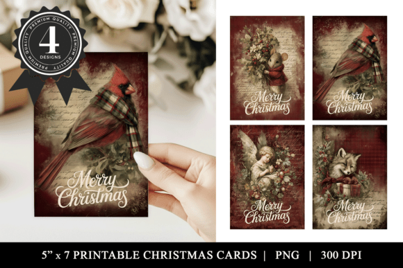 Download Vintage Cardinal Christmas Cards - Card Collection