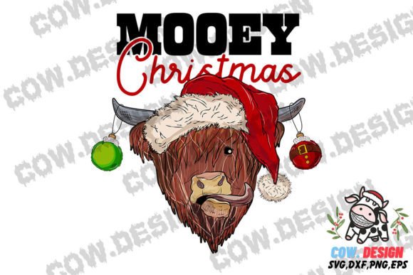 Download Mooey Christmas Highland Cow Sublimation - Sub Collection