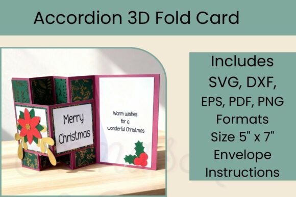 Download 3D SVG Accordion Fold Christmas Card - Card Collection