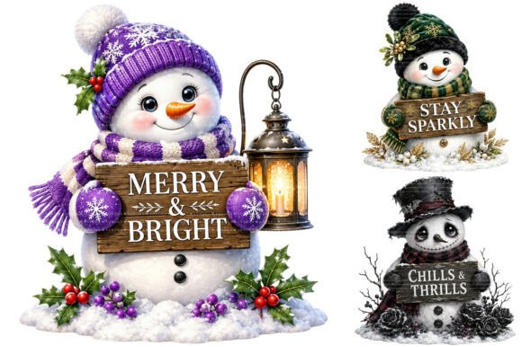Download Snowman Christmas Sublimation Clipart - Sub Collection