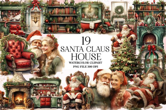 Download Santa Claus House Sublimation Clipart - Sub Collection