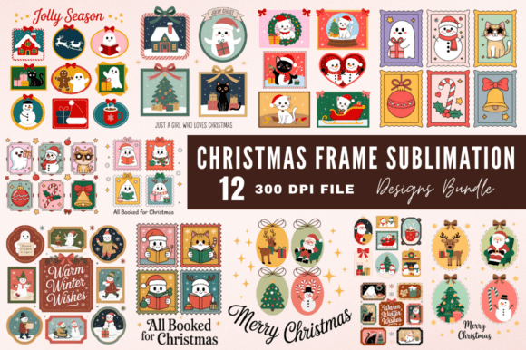 Download Christmas Frame Sublimation Designs - Sub Collection