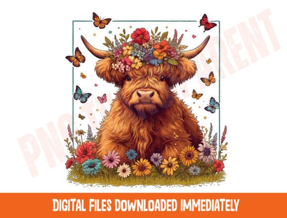 Download Highland Cow Sublimation Design PNG - Sub Collection