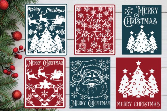 Download Merry Christmas Card SVG Bundle - Card Collection