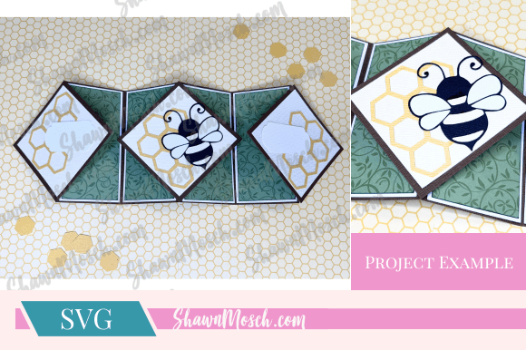 Download Triple Floating Diamond Bumble Bee Card - Card Collection