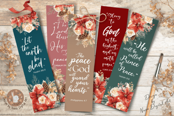 Download Printable Bookmarks Christmas Cards Set - Card Collection